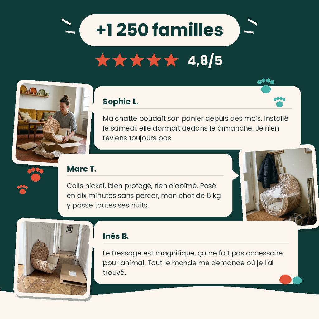 Avis clients vérifiés sur le lit suspendu CozyWhiskers