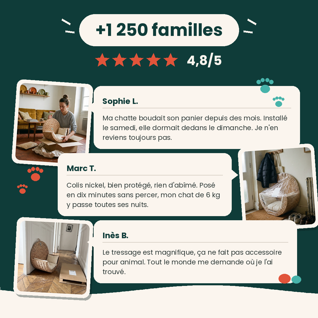 Avis clients vérifiés sur le lit suspendu CozyWhiskers